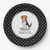 Spoiled Rotten Beagle (Trikolon 3) Hund Funny Pappteller (Vorderseite)