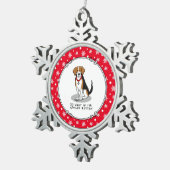 Spoiled Rotten Beagle (Trikolon 3) Hund Funny Schneeflocken Zinn-Ornament (Rechts)