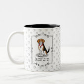 Spoiled Rotten Beagle (Trikolon 3) Hund Funny Zweifarbige Tasse (Links)