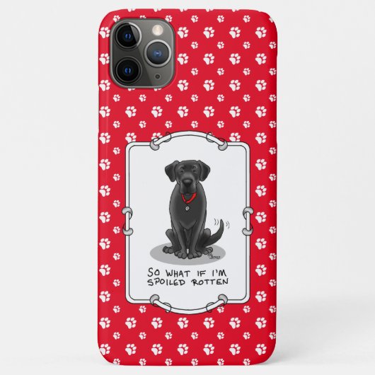 Spoiled Rotten Black Lab Labrador Retriever Dog Case-Mate iPhone Hülle (Rückseite)