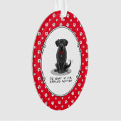 Spoiled Rotten Black Lab Labrador Retriever Dog Ornament (Vorderseite)