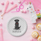 Spoiled Rotten Black Lab Labrador Retriever Dog Pappteller (Party)