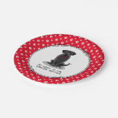 Spoiled Rotten Black Lab Labrador Retriever Dog Pappteller (Schrägansicht)