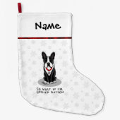 Spoiled Rotten Boston Terrier (Niedlicher Hund) Großer Weihnachtsstrumpf (Vorderseite)