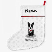 Spoiled Rotten Boston Terrier (Niedlicher Hund) Großer Weihnachtsstrumpf (Rückseite)