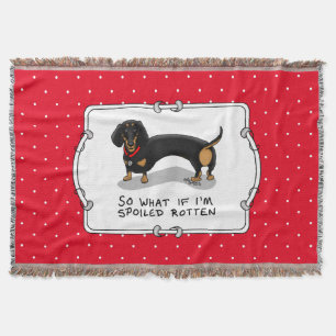 Spoiled Rotten Dackel (S schwarz & tan) Niedlicher Decke