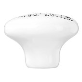 Spoiled Rotten Dackel (S schwarz & tan) Niedlicher Keramikknauf (Seitenansicht)