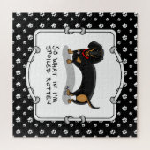 Spoiled Rotten Dackel (S schwarz & tan) Niedlicher Puzzle (Horizontal)