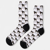 Spoiled Rotten Dackel (S schwarz & tan) Niedlicher Socken (Linkes Detail)