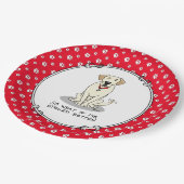 Spoiled Rotten Gelbe Labrador Labrador Retriever F Pappteller (Schrägansicht)