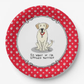 Spoiled Rotten Gelbe Labrador Labrador Retriever F Pappteller (Vorderseite)