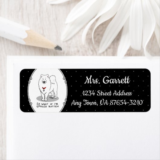 Spoiled Rotten Samoyed Hund Niedliche Höhenlage Fu (Insitu)