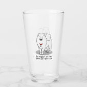 Spoiled Rotten Samoyed Hund Niedliche Höhenlage Fu Glas (Rückseite)