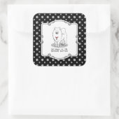 Spoiled Rotten Samoyed Hund Niedliche Höhenlage Fu Quadratischer Aufkleber (Tasche)