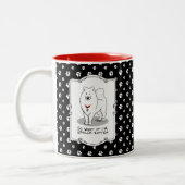 Spoiled Rotten Samoyed Hund Niedliche Höhenlage Fu Zweifarbige Tasse (Links)