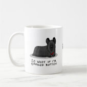 Spoiled Rotten Skye Terrier Dog (schwarz) Niedlich Kaffeetasse (Links)