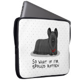 Spoiled Rotten Skye Terrier Dog (schwarz) Niedlich Laptopschutzhülle (Vorne Rechts)