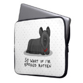 Spoiled Rotten Skye Terrier Dog (schwarz) Niedlich Laptopschutzhülle (Vorderseite Links)