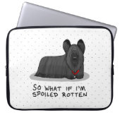 Spoiled Rotten Skye Terrier Dog (schwarz) Niedlich Laptopschutzhülle (Vorderseite)
