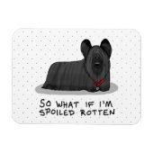 Spoiled Rotten Skye Terrier Dog (schwarz) Niedlich Magnet (Horizontal)
