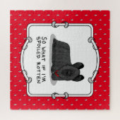 Spoiled Rotten Skye Terrier Dog (schwarz) Niedlich Puzzle (Horizontal)