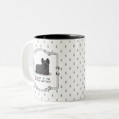 Spoiled Rotten Skye Terrier Dog (schwarz) Niedlich Zweifarbige Tasse (Vorderseite Links)