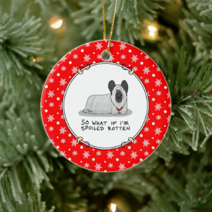 Spoiled Rotten Skye Terrier Dog (silber) Niedliche Keramik Ornament