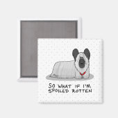 Spoiled Rotten Skye Terrier Dog (silber) Niedliche Magnet (Vorderseite/Rückseite)