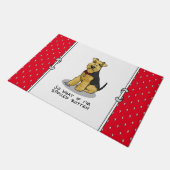 Spoiled Rotten Welsh Terrier Dog - Niedlich Fußmatte (Schrägansicht)