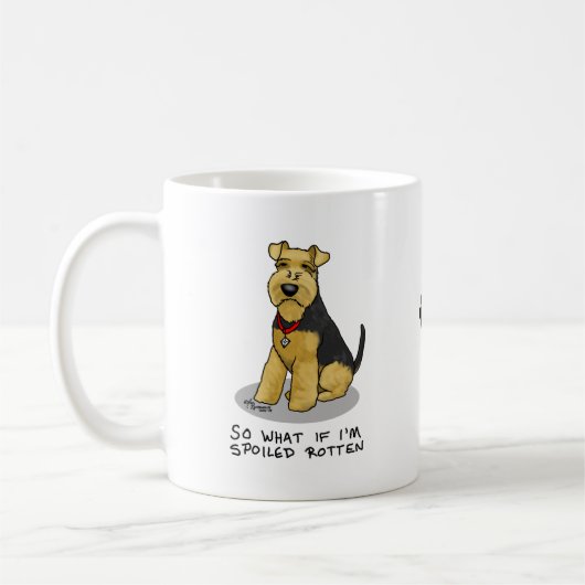 Spoiled Rotten Welsh Terrier Dog - Niedlich Kaffeetasse (Links)