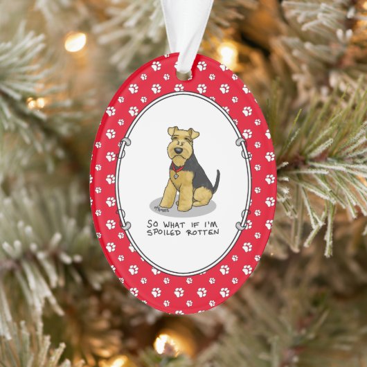 Spoiled Rotten Welsh Terrier Dog - Niedlich Ornament (Baum)