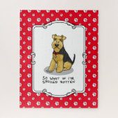 Spoiled Rotten Welsh Terrier Dog - Niedlich Puzzle (Vertikal)