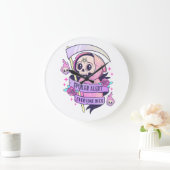 Spoiler Alert Jeder stirbt Niedlich rosa Halloween Große Wanduhr (Zuhause)