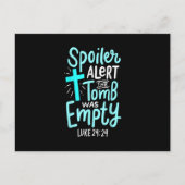 Spoiler Alert Tomb war leere Osterreligiöse Chri Postkarte (Vorderseite)