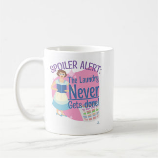 Spoiler hat nie eine Wäsche gelesen Retro Gal Kaffeetasse