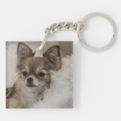 Spoilt Chihuahua Relaxen Schlüsselanhänger (Rückseite)