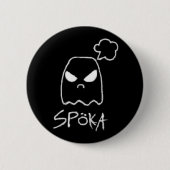 Spöka Schwarzes Button (Vorderseite)