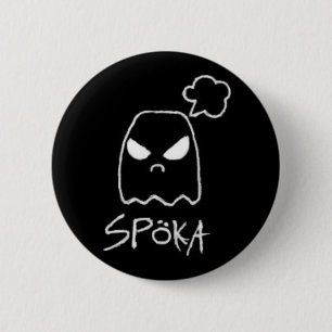 Spöka Schwarzes Button