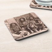 Spokane-amerikanischer Ureinwohner, 1861 (b/w Getränkeuntersetzer (Linke Seite)