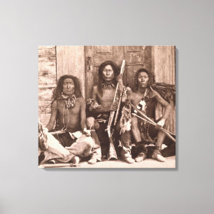 Spokane-amerikanischer Ureinwohner, 1861 (b/w Leinwanddruck
