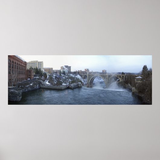 Spokane City Skyline Poster (Vorne)