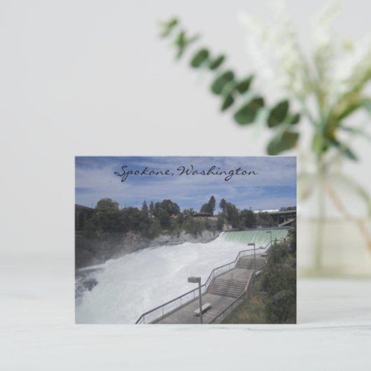 Spokane Fälle Postkarte (Stehend Vorderseite)