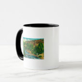 Spokane Fluss und Hängebrücke Tasse (Vorderseite Links)