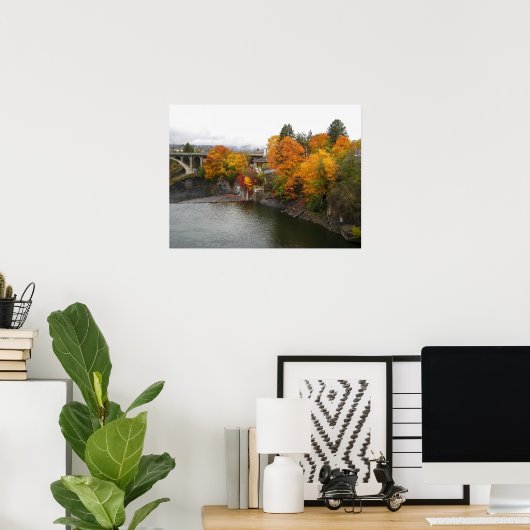 SPOKANE FLUSSFARBE POSTER (Heimbüro)