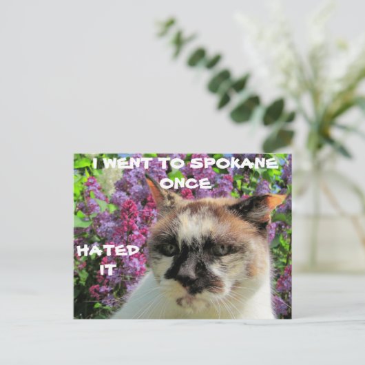 Spokane? Hass Postkarte (Stehend Vorderseite)