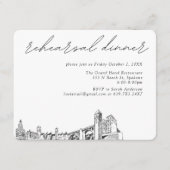 Spokane Hochzeit Elegantes Probe Dinner Begleitkarte (Vorderseite)