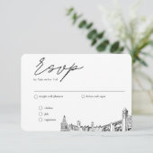 Spokane Hochzeit traditionelle UAWG Option Begleitkarte (Stehend Vorderseite)