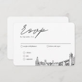 Spokane Hochzeit traditionelle UAWG Option Begleitkarte (Vorne/Hinten)