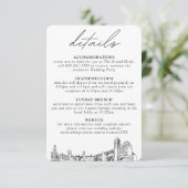 Spokane Hochzeitskarte Begleitkarte (Stehend Vorderseite)