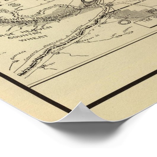 Spokane Land Poster (Ecke)